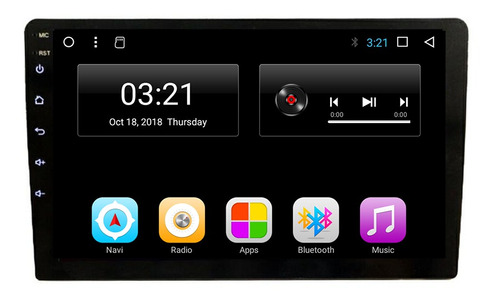 Auto Radio Android 10.1 Pulgadas 1 Din Puro Y Real Usb Bluet