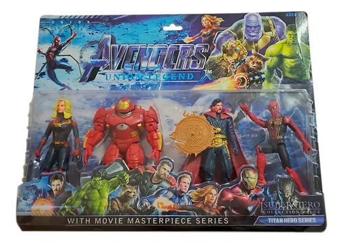 Set X4 Muñecos Avengers 14cm Figura Juguetes GENERICO