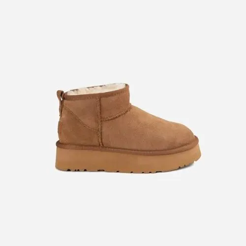 comprar Botas Botin Plataforma Cafe Beige Tipo Uggs Peluche Moda Muj