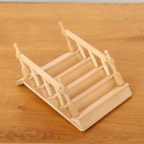 Modelo De Escalera Para Casa De Muñecas Con Pasamanos,