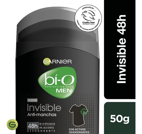 Desodorante Bi-o Invisible Stick 50g  Hombre