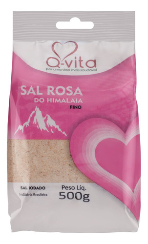 Sal Rosa do Himalaia Fino Q-Vita Pacote 500g