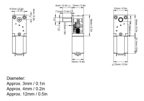 Mini Motor De Engranaje De Micro Metal, 70 Rpm Motor De De