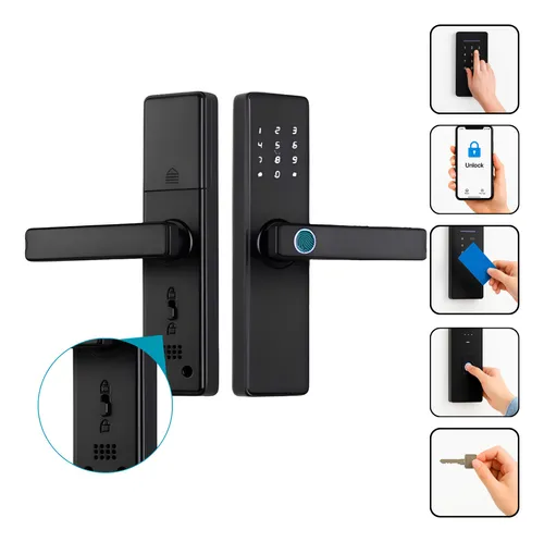 Fechadura Eletrônica Digital com Biometria Touch Chave Senha Tag ...