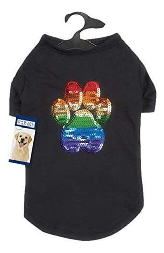 Casual Canine Puppy Pride Lentejuelas Upf40 Camiseta Para Pe