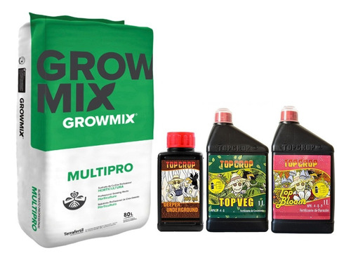 Growmix Multipro 80l Top Crop Under 100ml Con Veg Bloom 1l