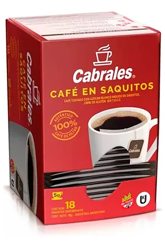 Cafe Tostado Cabrales En Saquitos 90 Gr.