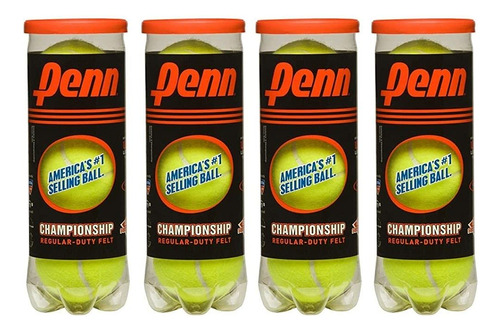 Pelotas De Tenis De Servicio Regular, 4 Latas Bundle