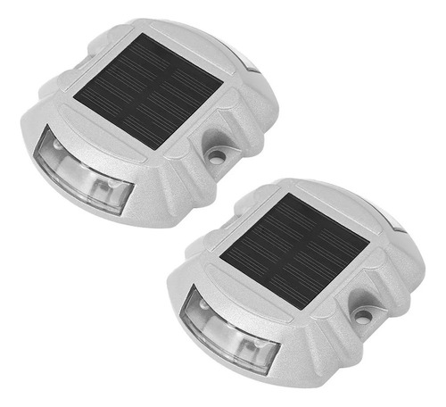 V Luces Solares De Carretera 2 Piezas 6 Led Stud Ground