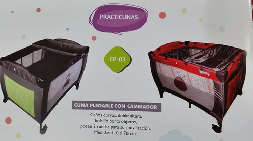 Cuna Plegable Con Cambiador Buddy