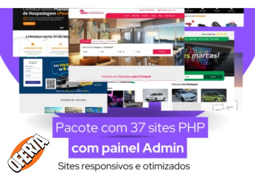Pacote Com 37 Sites Php Com Painel Administrativo