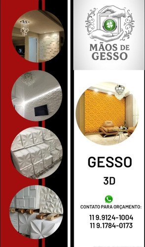 Placas De Gesso3 D Todos Os Tipos.30x30