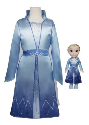 Muñeca Elsa Con Vestido Para Niña Talla 4 A 6x 