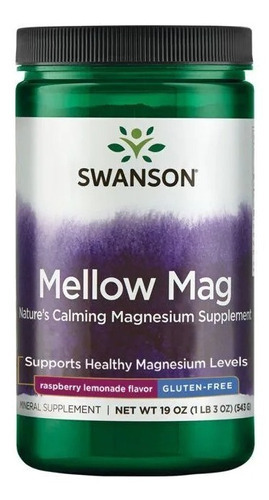 Swanson Mellow Mag - Magnesio 330mg 19oz Sabor Sin Sabor