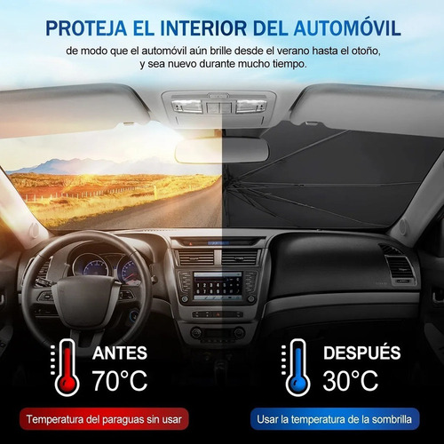 . Coche Parasol Parabrisas Retráctil Protección Cubre Para
