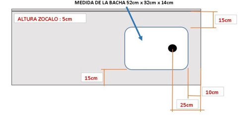 Mesada Acero Con Bacha Y Sopapa 1,20mt X 0,60mt Oferta