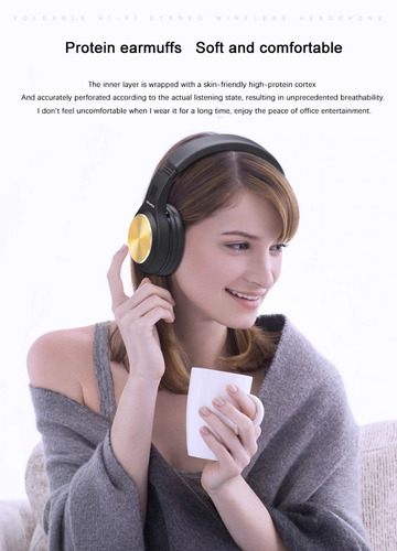 Manos Libres Y Audifono Bt Plegable Ranura Sd Awei A600bl Bl
