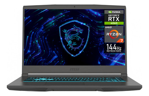 Laptop Gamer Msi Thin A15 Rtx 4060 Ryzen 7 32gb 512gb Ssd Gris