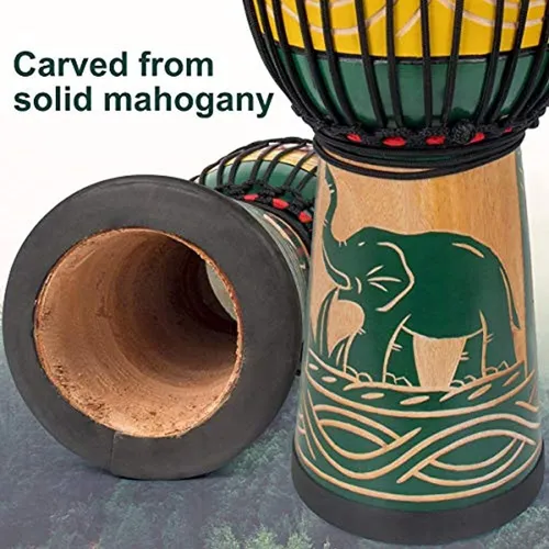 Lotmusic Djembe African Drum Bongo Congo Stardard Size Mahog