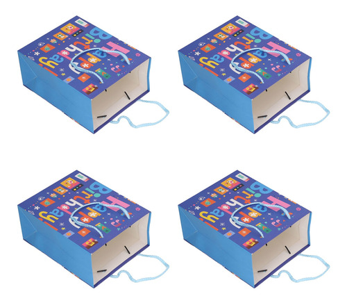 Bolsa De Embalaje De Cumpleaños, 24 Unidades, Color Azul, Bo