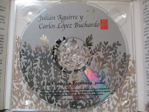 Imagen 3 de 4 de Julián Aguirre, Carlos López Buchardo Vol. 2 - Lía Cimaglia