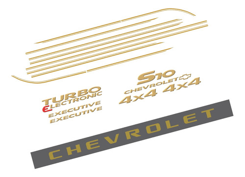 Kit Adesivo Chevrolet S10 Executive Turbo Eletronic 2008 