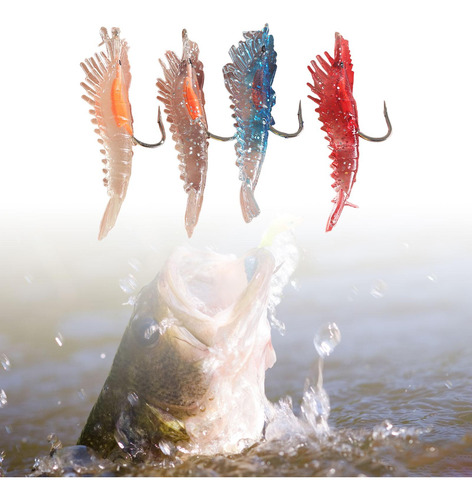 4 Uds. De Señuelos Suaves De Pesca, Aparejos De Pesca