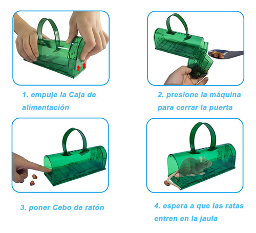 Heaimo Trampas Para Ratas Ratones Efectivas Automática 2pcs