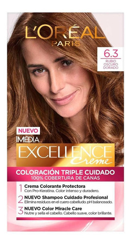 Tinte Imedia Excellence Loréal Creme Tono 6.3