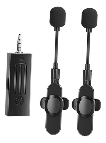 Lavalier Lapel Mic Micrófono De Solapa Inalámbrico 2 En 1