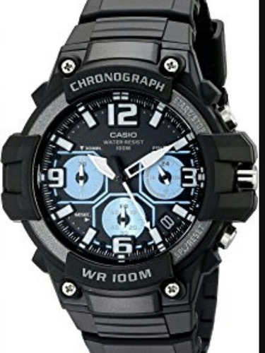 Reloj Casio Modelo Mcw 100 Negro Con Azul