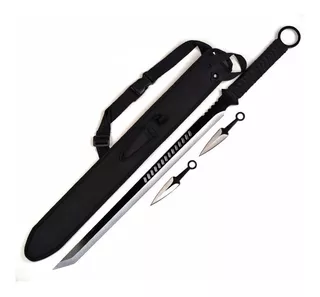 Ninjato Full Tang Un Filo Con Kunais Y Funda