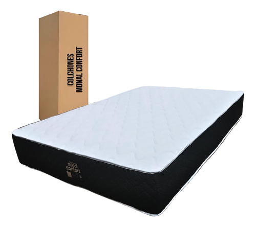 Colchon En Caja Matrimonial Modelo Neo Con 26 Cm De Altura Color Azul Claro