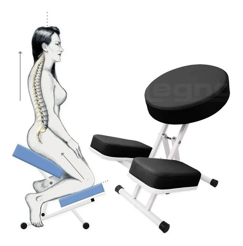 Cadeira Ergonômica De Joelho Postural Kneeling, Com Rodinhas