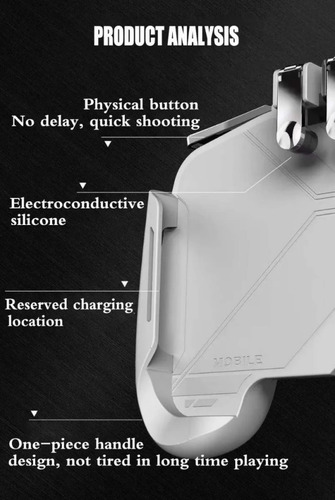Manija Soporte Gamepad Gatillos Universal 4 En 1 Smartphone