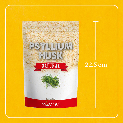 Psyllium Husk Natural 600gr(2 Bolsas 300gr) Vizana Nutrition