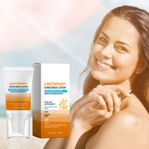 Una Crema De Protección Solar Ligera Con Una Fuerte Protecci