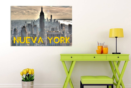 Vinilo Decorativo 20x30cm Ciudades Mundo New York Usa M7