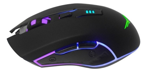 Mouse Gamer NA-0937 Pc Usb Rgb Ergonomico Alambrico 6 Botones Naceb Color Negro