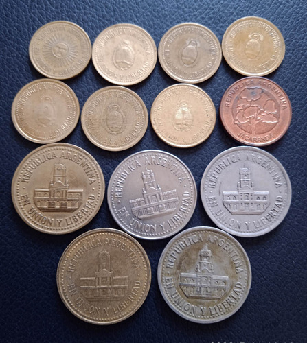 Moeda Argentina, 5, 10, 25 E Centavos Centavos (Usado)