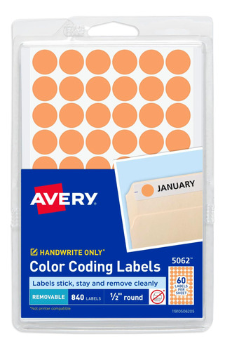 Etiquetas Extraíbles Con Codificación De Colores Avery, Pega