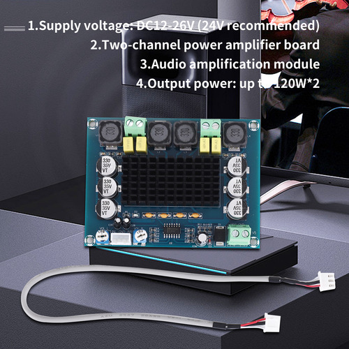 Potencia De Audio Digital Estéreo De Alta Potencia De Doble