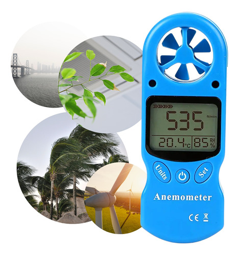 Termo Higro Anemômetro Velocidade Temperatura Umidade Do Ar