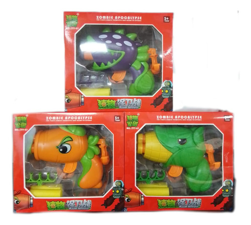 Kit 3 Pistolas De Juguetes Balas Blandas Zombies Juegos Gyb