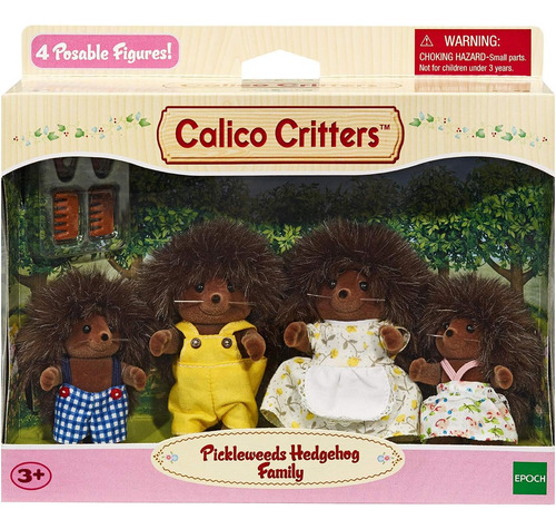Calico Critters Familia De Erizos Pickleweeds, 4 Figuras