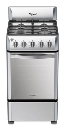 Estufa Whirlpool WWR5000S a gas/eléctrica 4 quemadores  gris acero puerta con visor 2.7ft³