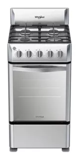 Estufa Whirlpool WWR5000S multigas 4 quemadores gris acero puerta con visor 2.7ft³