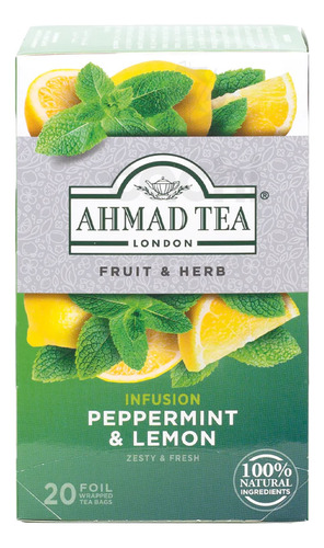 Ahmad Tea Caja X 20 Bags Infusion Peppermint Lemon