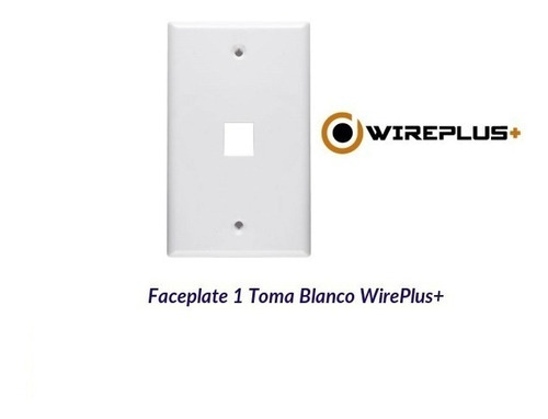 Faceplate  Tapa 1 Punto Rj45 Blanca Couplerjack Redes 5 Unid