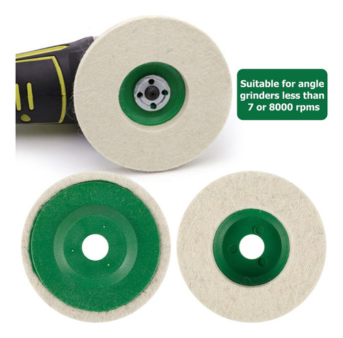 20 Piezas De Lana Abrasiva De Fieltro Para Pulir 4 Pulgadas,